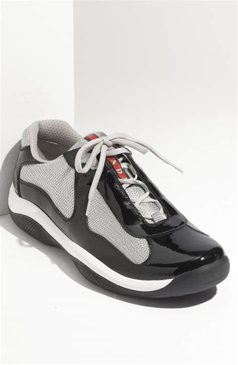 prada americas cup black silver|prada americas cup sneakers.